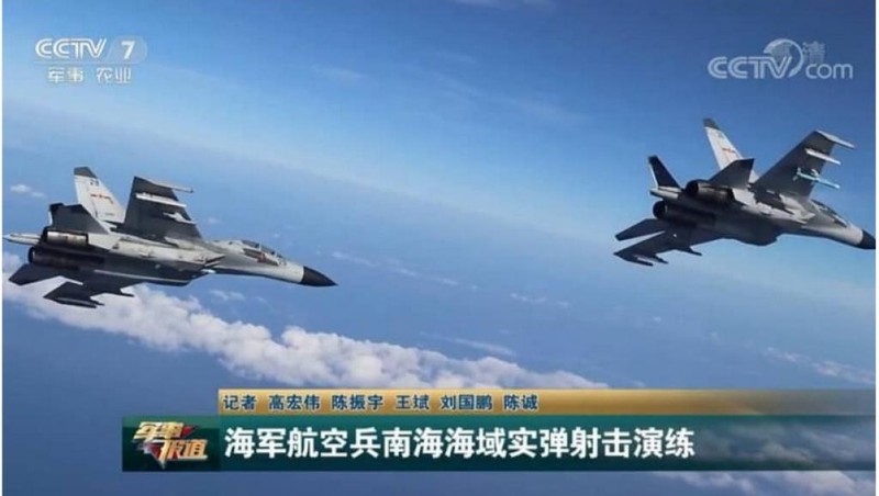 Truyền hình Trung Quốc phát phóng sự chiến đấu cơ nước này tập trận bắn đạn thật ở Biển Đông