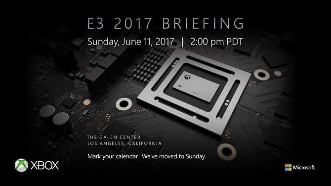 Thư mời họp báo của Microsoft tại E3 2017, diễn ra vào ngày 11/6 tại Los Angeles, bang California (Mỹ).