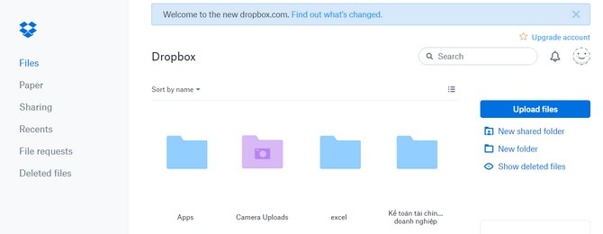 Dropbox cải tiến giao diện online, trực quan và dễ dùng hơn
