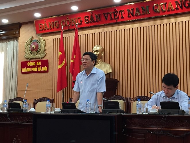 Công an TP Hà Nội tổ chức họp báo, chiều 11-6.