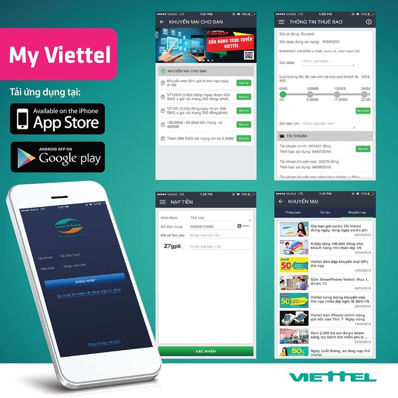 Ứng dụng chăm sóc khách hàng của Viettel tính đến nay đã có 500.000 lượt tải, hơn 5 trệu tương tác