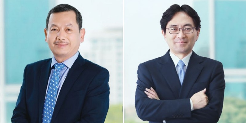 Hai tân Phó Chủ tịch HĐQT Eximbank, ông Đặng Anh Mai và ông Yasuhiro Saitoh.