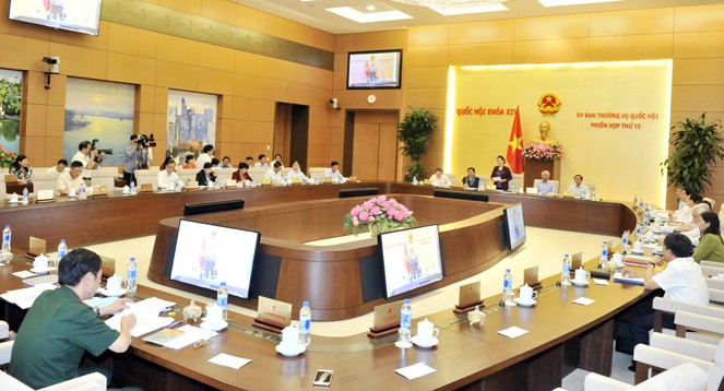 Chủ tịch Nguyễn Thị Kim Ngân phát biểu tại Phiên họp thứ 13, Ủy ban Thường vụ Quốc hội (Ảnh - VGP)