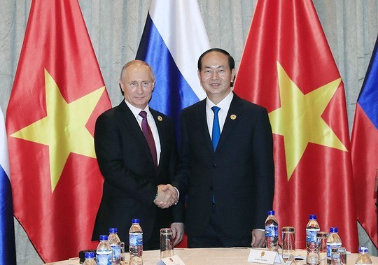 Chủ tịch nước Trần Đại Quang và Tổng thống Nga Putin (ảnh: TTXVN)