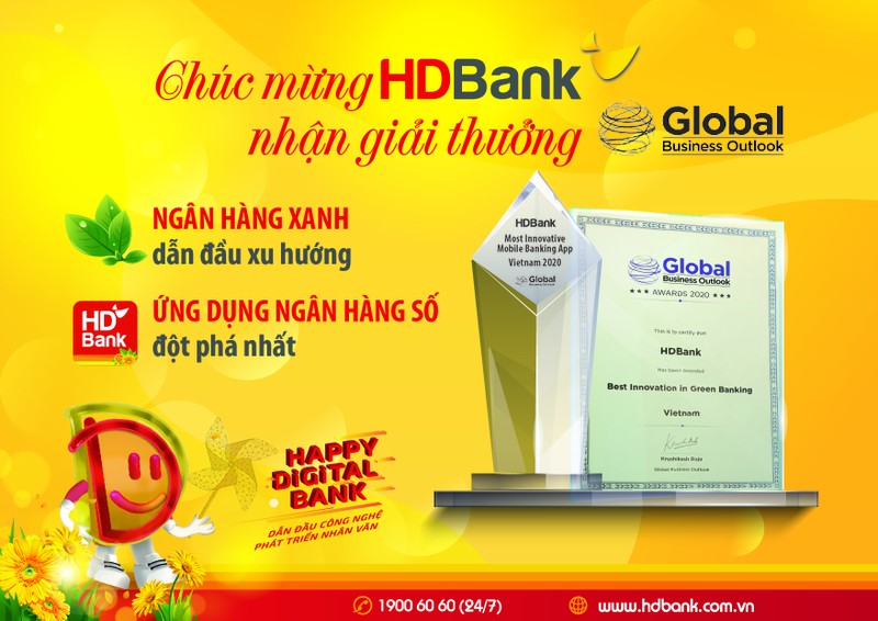 HDBank ghi điểm cao và đạt danh hiệu “Ngân hàng xanh dẫn đầu xu hướng” 