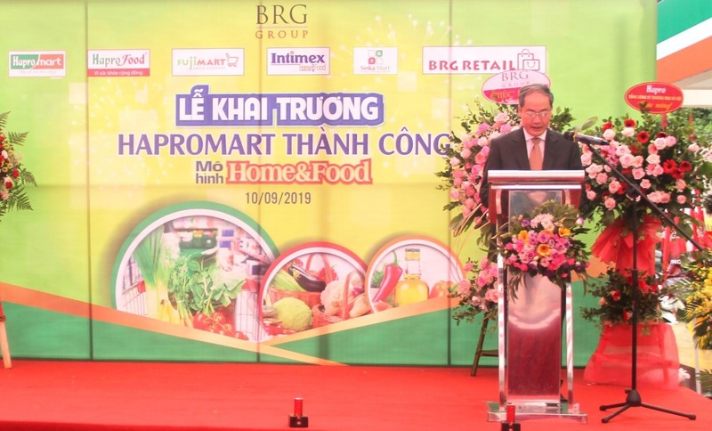 Ông Vũ Thanh Sơn - Tổng giám đốc Hapro phát biểu tại Lễ khai trương