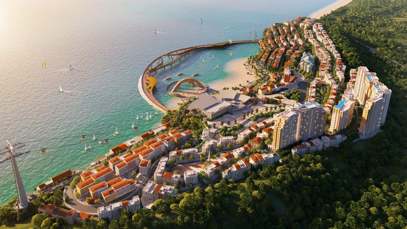 Tổ hợp “Thị trấn Địa Trung Hải” ở bờ Tây Nam Phú Quốc hút giới đầu tư bất chấp dịch bệnh. (Ảnh phối cảnh, mang tính minh họa)