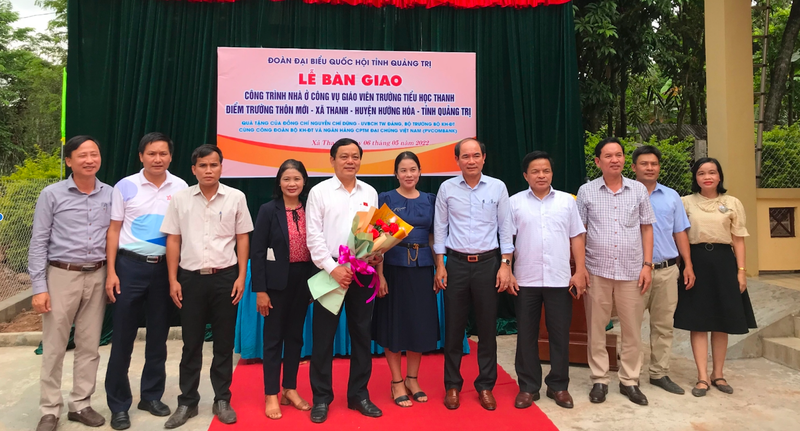 Nhà ở công vụ trường Tiểu học Thanh (huyện Hướng Hóa) - một trong hai công trình PVcomBank trao tặng kinh phí xây dựng. Ảnh: Huyện ủy Hướng Hóa.