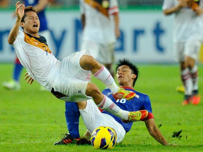 Soukaphone Vongchiengkham là cầu thủ hiếm hoi của Lào thi đấu ngoài lãnh thổ quốc gia. Ảnh: Laos Update.