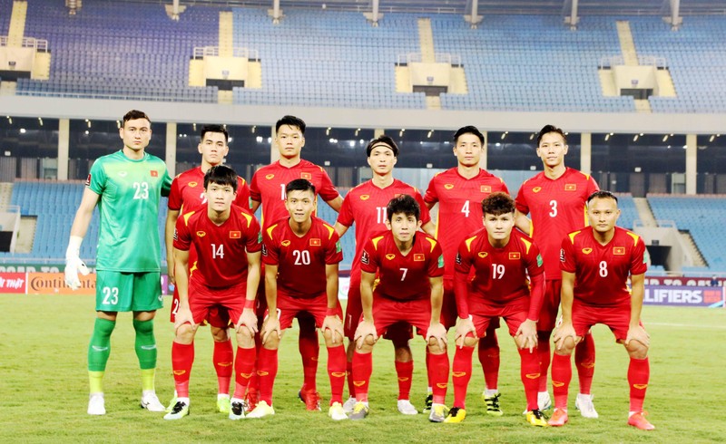 Đội tuyển chủ nhà Việt Nam được Sofascore chấm trung bình 6,61 điểm. Ảnh VFF.