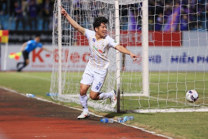 Thái Quý là người ghi bàn trong chiến thắng 1-0. Ảnh VFF.