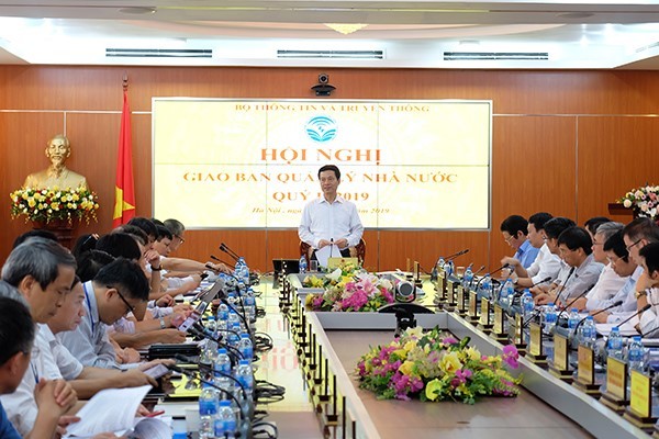 Bộ trưởng Nguyễn Mạnh Hùng phát biểu chỉ đạo Hội nghị
