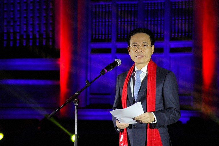 Bộ trưởng Nguyễn Mạnh Hùng phát biểu tại buổi lễ