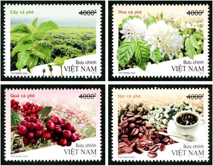 Bộ tem có 4 mẫu. Ảnh của BĐVN