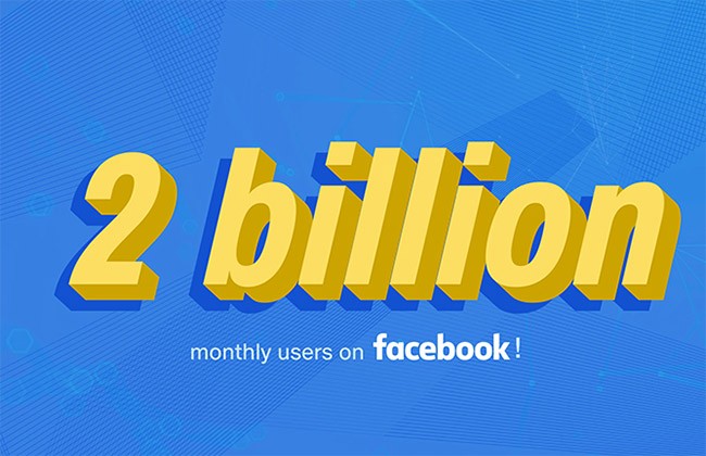 Facebook đạt mức 2 tỷ người dùng thường xuyên hàng tháng