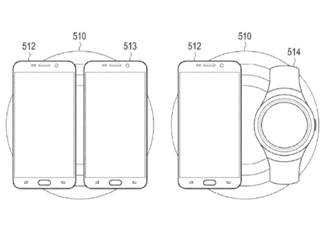 hình ảnh sạc không dây trong đơn xin cấp bằng sáng chế Samsung gửi cho USPTO (ảnh: Phone Arena)