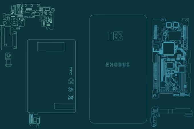 Điện thoại Exodus của HTC được thiết kế dành riêng cho giới mua bán tiền ảo (ảnh: Phone Arena)