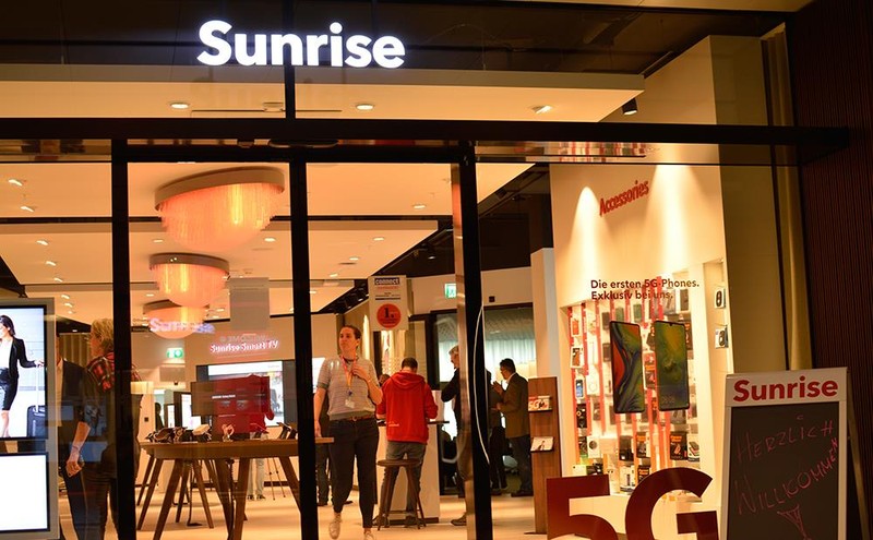 Người dùng tại Thụy Sĩ đang được tận hưởng dịch vụ di động 5G qua nhà mạng Sunrise