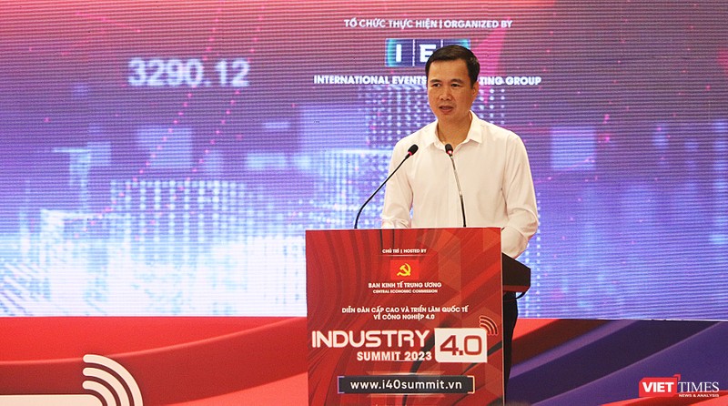 Thứ trưởng Bộ Khoa học và Công nghệ Bùi Thế Duy chia sẻ về thực trạng phát triển AI tại Việt Nam tại Diễn đàn cấp cao về Công nghiệp 4.0 (Industry 4.0 Summit 2023)