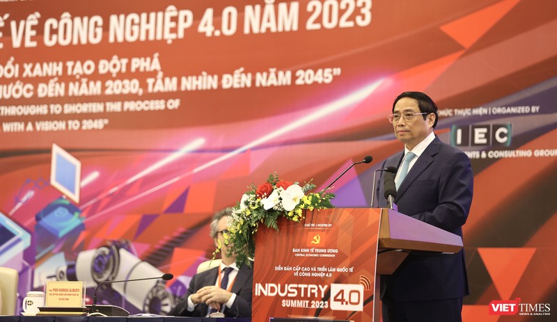 Thủ tướng Phạm Minh Chính phát biểu tại Diễn đàn cấp cao về Công nghiệp 4.0, chiều 14/6/2023