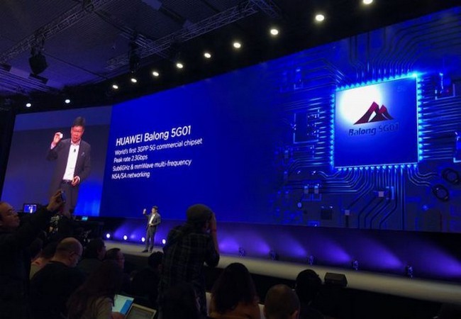 Huawei đã công bố chip 5G tại MWC năm nay (Ảnh The Verge)