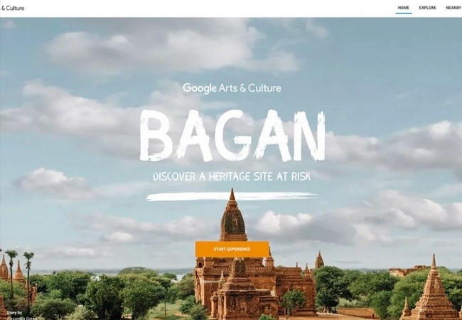 Hình ảnh ngôi đền Ananda Ok Kyaung ở Myanma đã được CyArk phục dựng (Ảnh Google)