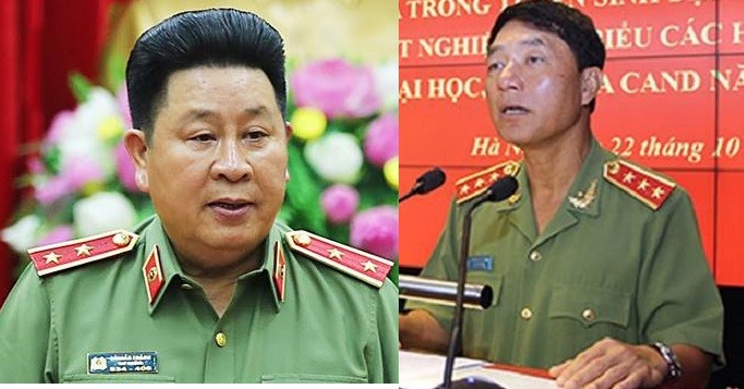 Trung tướng Bùi Văn Thành (trái), và Thượng tướng Trần Việt Tân.