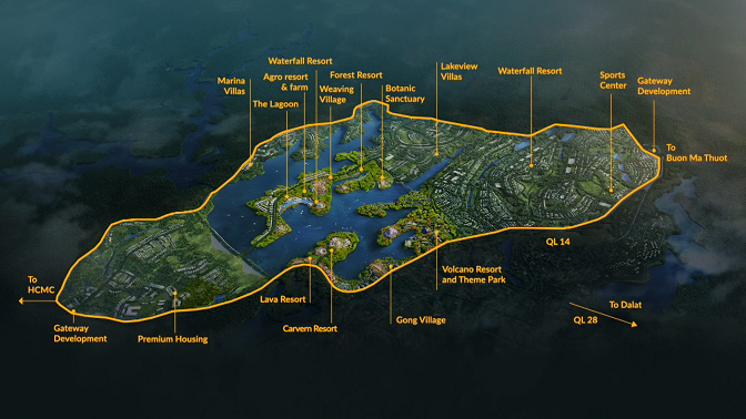Quy hoạch khu đô thị du lịch sinh thái hồ Đắk R’Tih (Nguồn: truyenhinhdaknong.vn)
