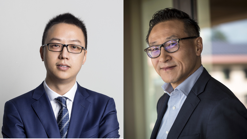 Eddie Wu (trái) và Joe Tsai sẽ lần lượt đảm nhận chức CEO và Chủ tịch của Alibaba Group