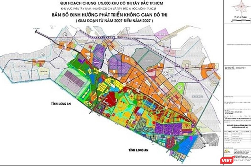 Bản đồ Khu đô thị Tây Bắc - Ảnh: Sở Quy hoạch Kiến trúc TP.HCM 