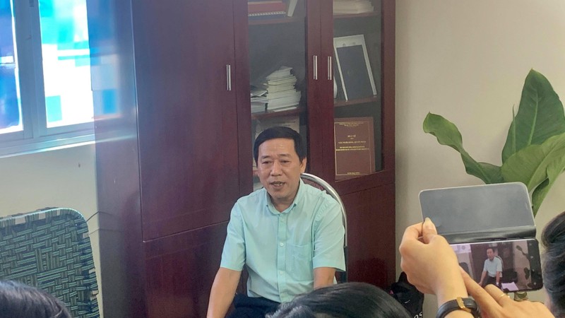 Ông Nguyễn Đức Vinh - Vụ trưởng Vụ Sức khỏe Bà mẹ - Trẻ em trong buổi họp sáng 15/8 tại Bộ Y tế.