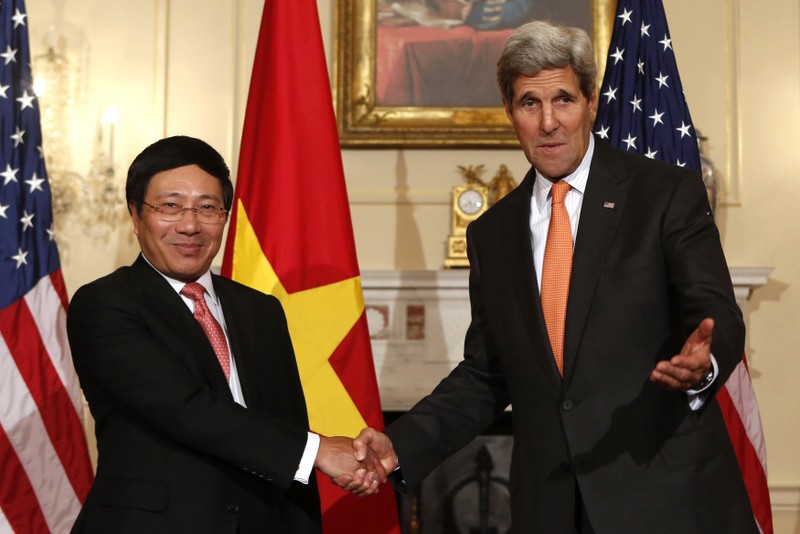 Phó Thủ tướng, Bộ trưởng Ngoại giao Phạm Bình Minh và Ngoại trưởng Mỹ John Kerry