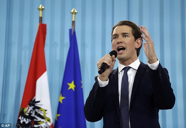 Ông Kurz, 31 tuổi, cũng có nhiều cơ hội lớn trở thành vị thủ tướng trẻ nhất không chỉ của Áo mà còn cả thế giới. Ảnh: Dailymail.
