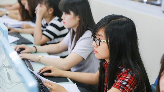 74.000 học sinh lớp 12 của Hà Nội làm bài khảo sát cùng lúc. Ảnh minh họa: Bộ GD&ĐT.