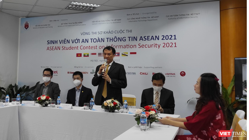 Lễ khai mạc Vòng thi Sơ khảo Sinh viên với ATTT ASEAN 2021 diễn ra tại Điểm cầu chính.