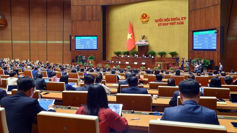Với đa số đại biểu tham gia biểu quyết tán thành, Quốc hội đã chính thức thông qua Nghị quyết kỳ họp thứ 5, Quốc hội khóa XV.