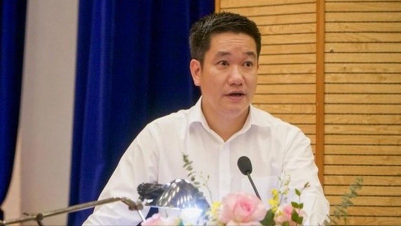 Ông Nguyễn Huy Cường khi đang đảm nhiệm Giám đốc Sở Tài nguyên và Môi trường Hà Nội.
