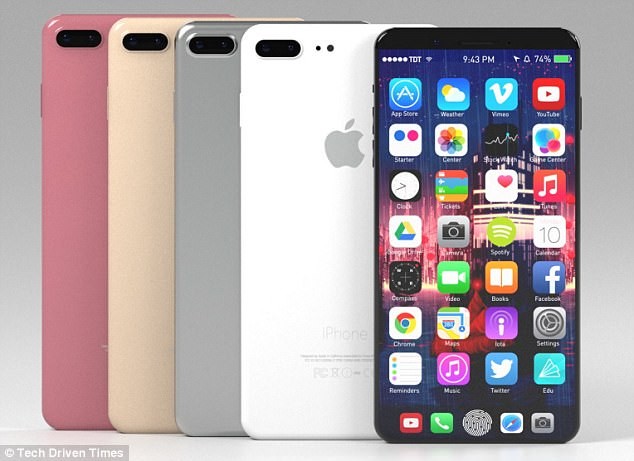 Thông tin rò rỉ cho biết iPhone 9 sẽ có màn hình 6,46 inch để cạnh tranh với dòng Note của Samsung (Ảnh: Dailymail)