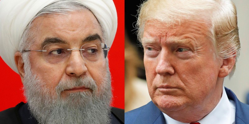 Lãnh đạo Mỹ, Iran có màn đấu khẩu căng thẳng (ảnh: Business Insider)