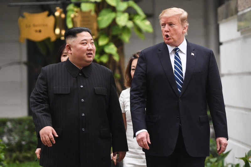 Lãnh đạo Mỹ, Triều Tiên trong Hội nghị thượng đỉnh lần hai tổ chức tại Hà Nội hồi tháng 2 năm nay (Ảnh: SCMP)