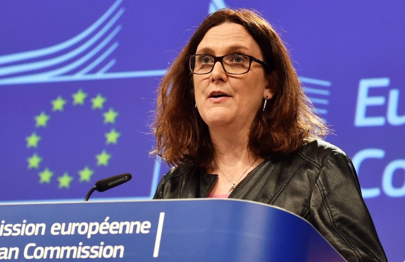 Cao ủy Thương mại EU Cecilia Malmstrom (Ảnh: CNBC)