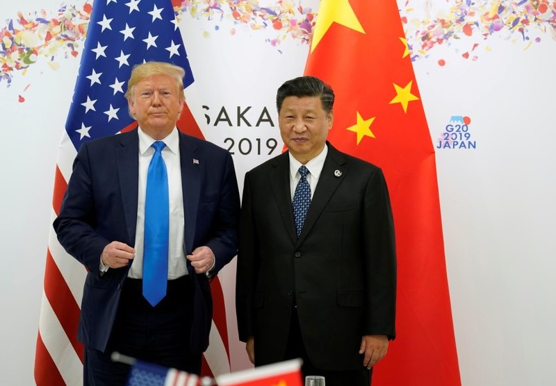 Tổng thống Trump và Chủ tịch Tập Cận Bình trong cuộc gặp song phương bên lề Hội nghị thượng đỉnh G20 tổ chức tại Osaka, Nhật Bản ngày 29/6/2019 (Ảnh: Reuters)