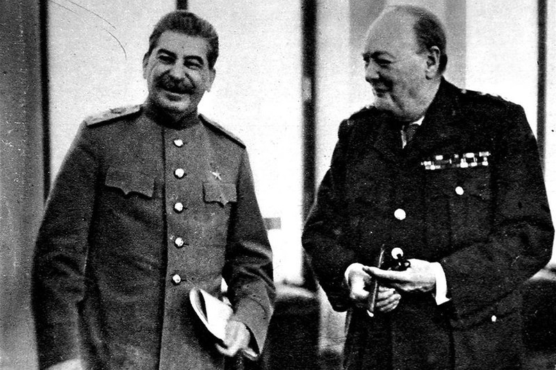 Lãnh đạo Liên Xô Josef Stalin và Thủ tướng Anh Winston Churchill (Ảnh: Tư liệu)