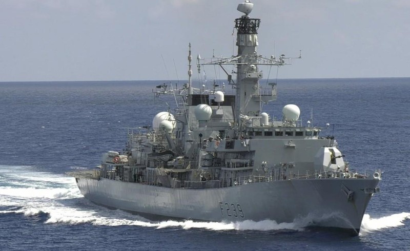 Khinh hạm HMS Richmond của Hải quân Hoàng gia Anh (Ảnh: Twitter)