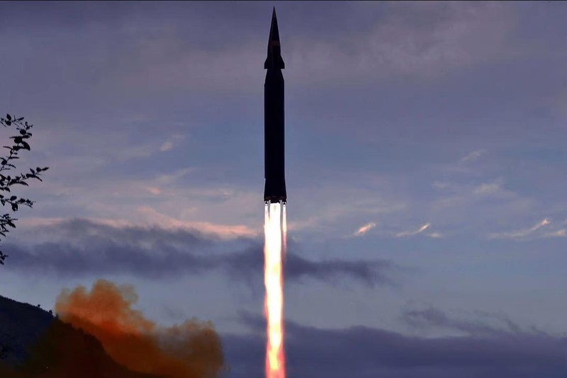 Hình ảnh tên lửa được hãng thông tấn nhà nước Triều Tiên công bố trong tuần (Ảnh: KCNA)