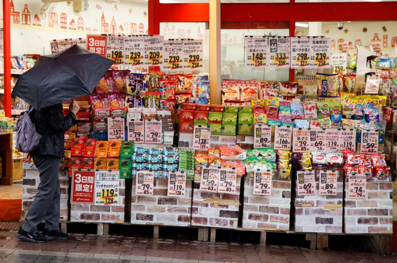 Một người phụ nữ xem hàng hóa tại một cửa hàng ở Tokyo, Nhật Bản (Ảnh: Reuters)