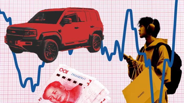 Giá ô tô ở Trung Quốc đang giảm với tốc độ nhanh nhất trong 22 tháng (Ảnh: FT)