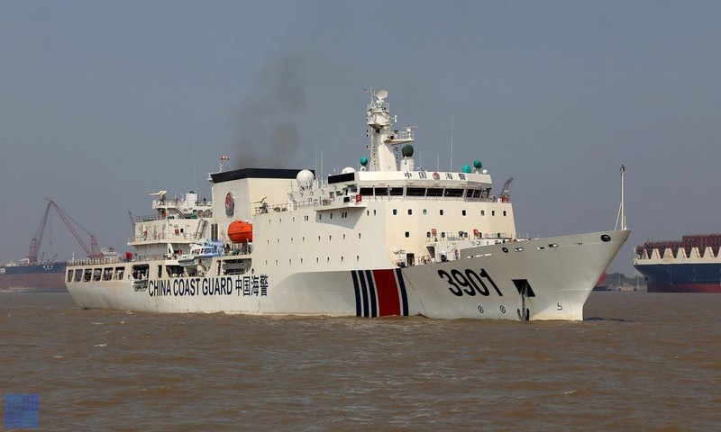 Hải cảnh 3901 - một trong những con tàu có trọng tải 12 ngàn tấn.