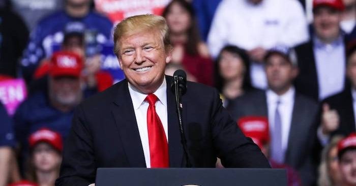 Tổng thống Donald Trump tại một cuộc mít-tinh MAGA (Làm nước Mỹ vĩ đại trở lại) ở Grand Rapids, Mich ngày 28 tháng 3 năm 2019.