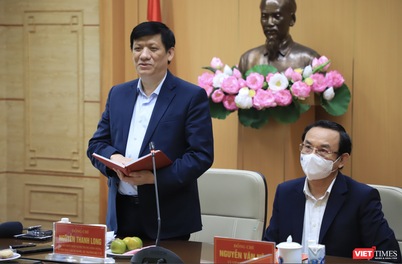 Bộ trưởng Bộ Y tế Nguyễn Thanh Long phát biểu tại buổi gặp mặt (Ảnh - Minh Thuý) 